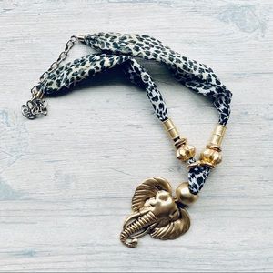 Vintage Gold Elephant Necklace